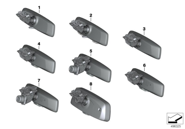 INTERIOR-MIRROR, MANUAL Diagram for 51169869903