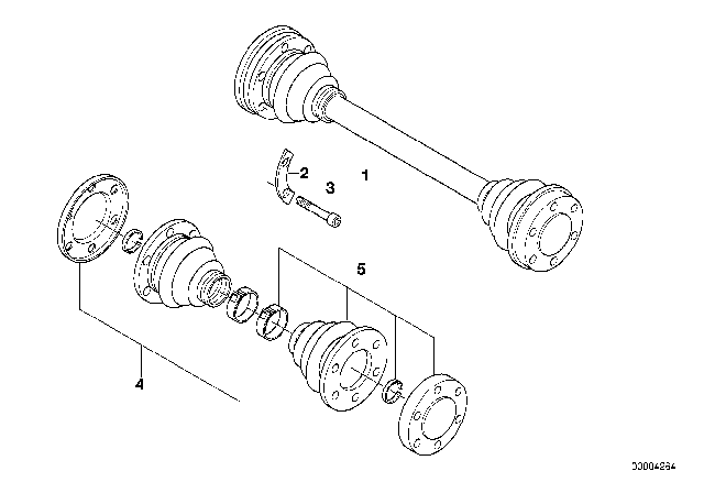 1985 BMW 524td Output Shaft Diagram