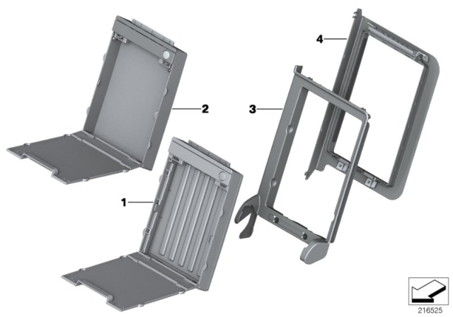 2014 BMW M5 Rear Seat Ski Bag Diagram