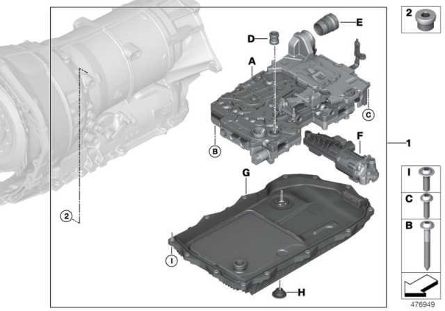 2017 BMW M760i xDrive Mechatronics (GA8HP95Z) Diagram