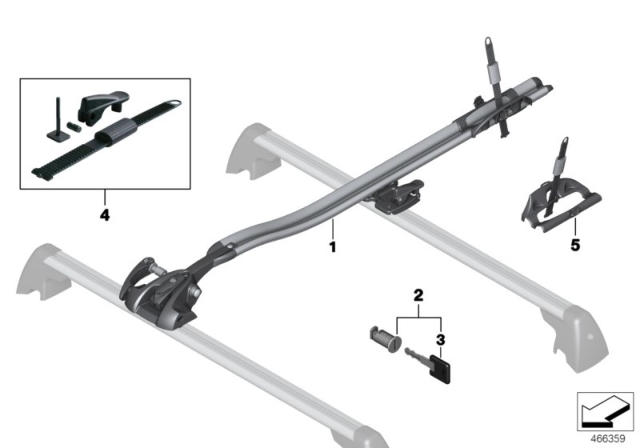 2009 BMW 328i xDrive Racing Bike Rack Diagram 2