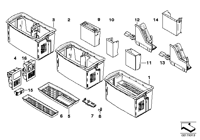 2004 BMW 760Li Support Diagram for 51169118064