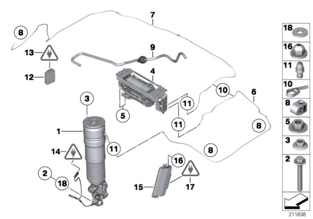 2011 BMW 760Li Hex Bolt With Washer Diagram for 07119907031