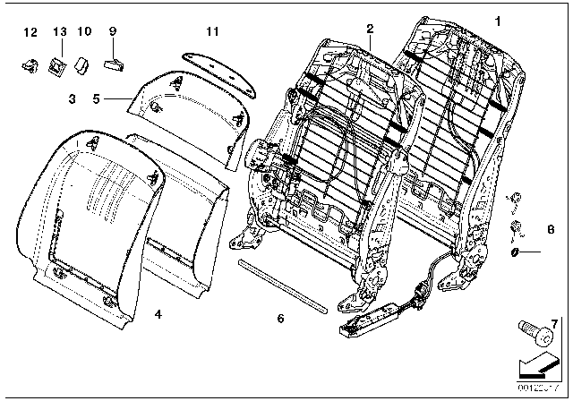 2005 BMW 745i Wood Strip, Right Diagram for 52107065170