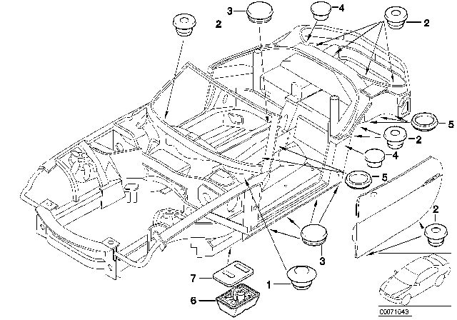 2003 BMW Alpina V8 Roadster Sealing Cap/Plug Diagram