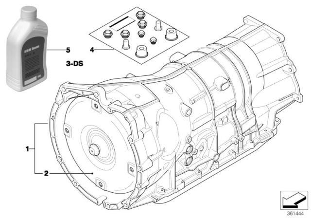 2010 BMW X5 Automatic Gearbox GA6HP26Z Diagram