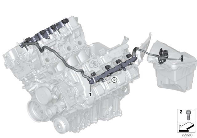 2010 BMW X6 Wiring Harness Injection Valve/Ignition Diagram for 12517608387