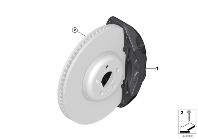 2017 BMW 740i Retrofitting Design Brake Black Diagram 1