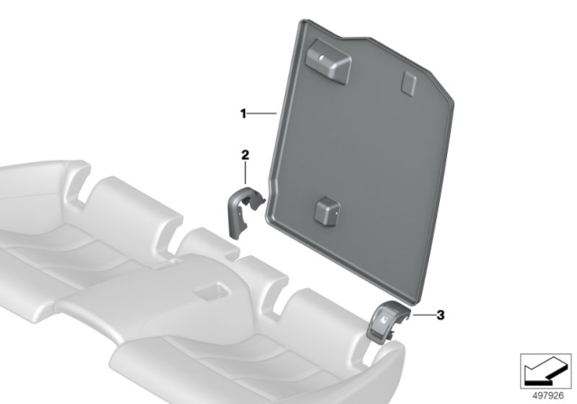 2020 BMW M8 Seat, Rear, Backrest Trims Diagram