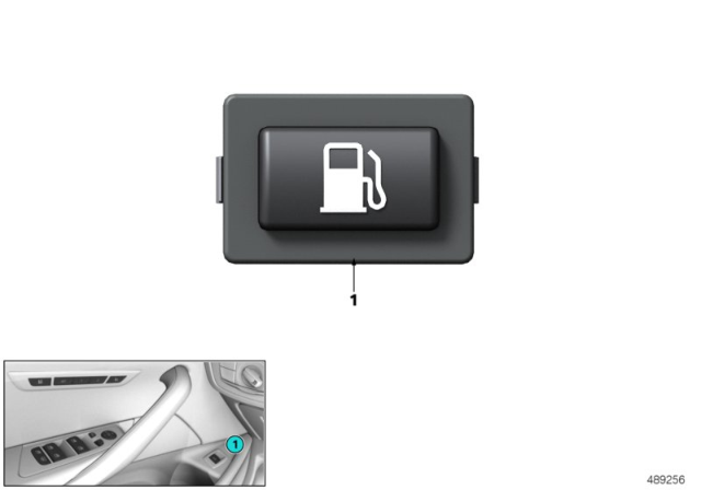 2020 BMW 530e Pressurized Tank Release Button Diagram