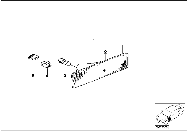 1991 BMW M5 Side Marker Light Diagram