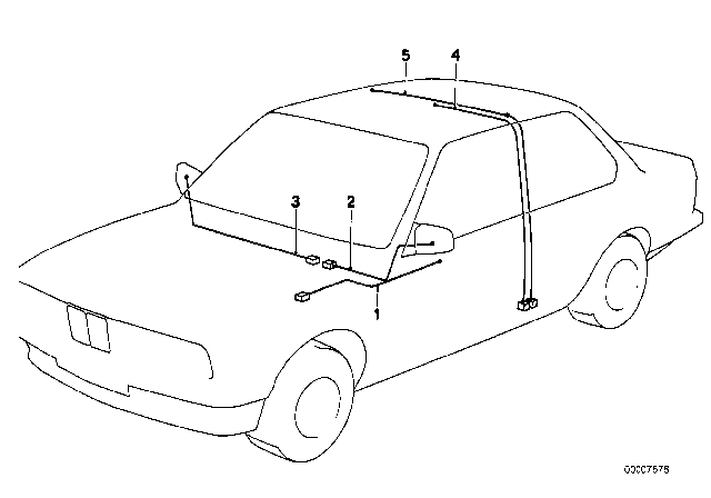 1982 BMW 320i Wiring Connection To Additional Mirror Diagram for 61121364792