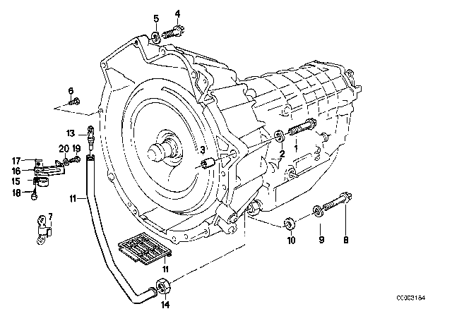 1989 BMW 325ix Oil Fill-In Tube Diagram for 24111216447