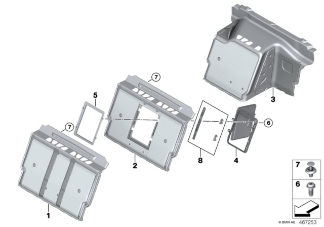 2019 BMW 740e xDrive Partition Trunk Diagram