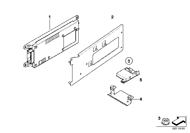 2001 BMW 325i Component Parts SA 639 / SA 640 Boot Diagram