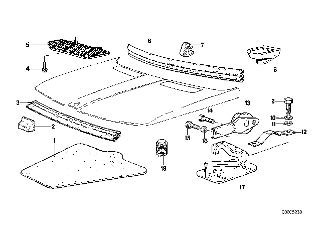 1982 BMW 320i Engine Mood / Mounting Parts Diagram 2