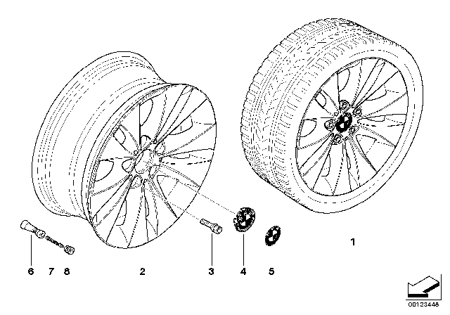 2009 BMW 535i BMW LA Wheel, Double Spoke Diagram 3