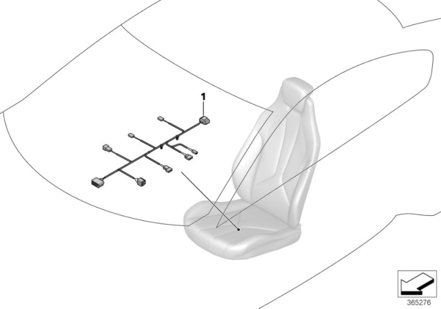 2016 BMW i8 Wiring Set Seat Diagram