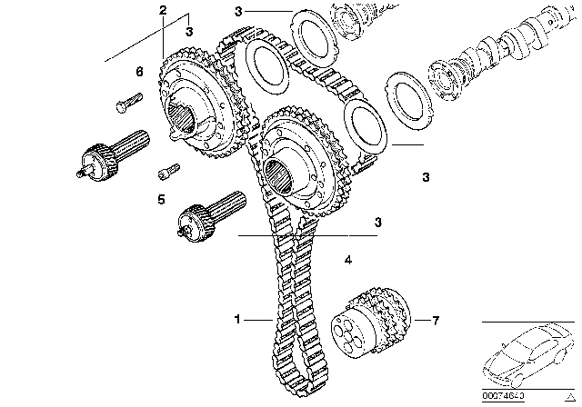 2004 BMW M3 Timing And Valve Train - Timing Chain Diagram 1