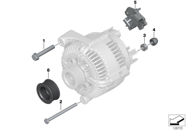 2013 BMW 328i Generator, Individual Parts Diagram