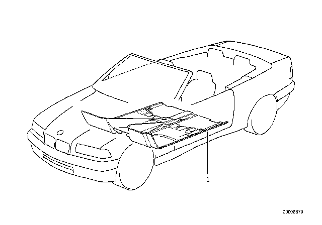 1995 BMW 318i Floor Covering Diagram for 51479065738