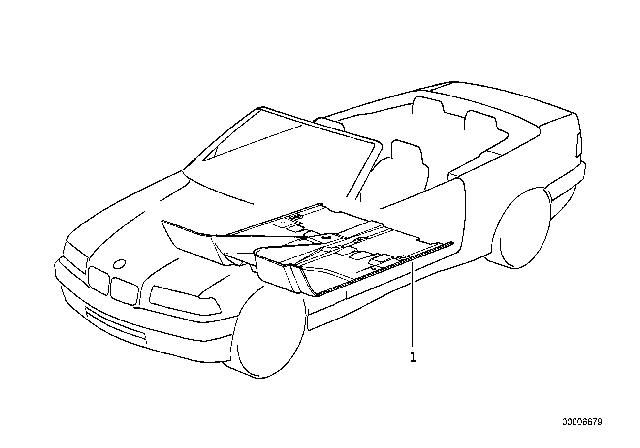 1998 BMW 328i Floor Covering Diagram