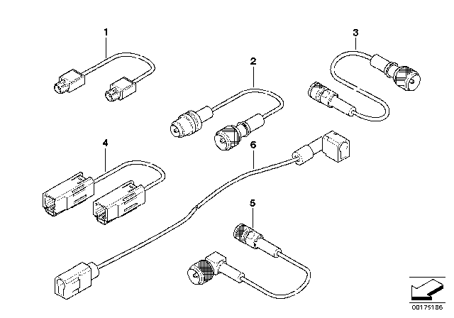 2000 BMW X5 Antenna Cable Diagram for 61126928581