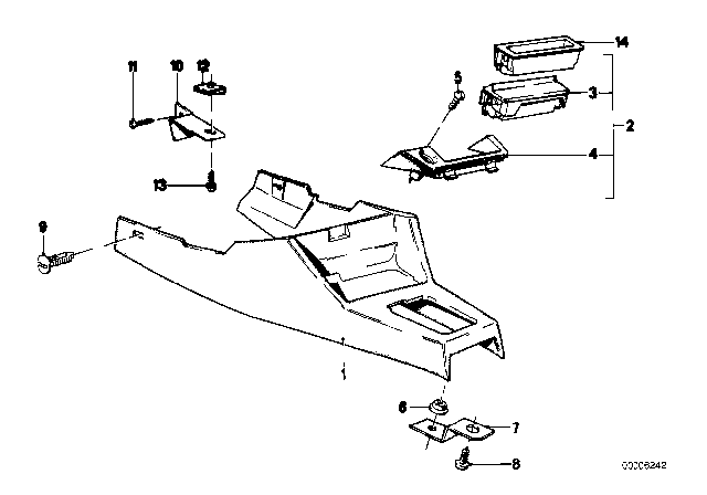 1986 BMW 325e Storing Partition Diagram