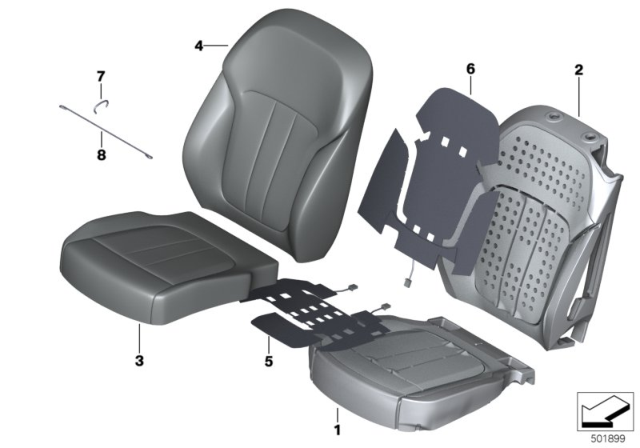 2020 BMW X7 COVER FOR COMFORT SEAT, LEAT Diagram for 52209476821
