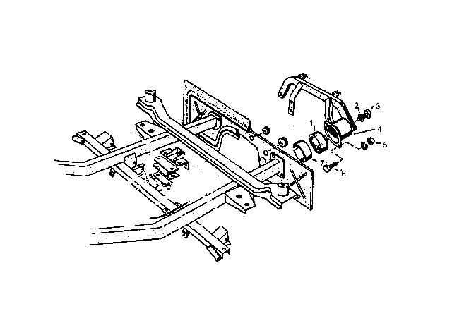 1959 BMW Isetta Engine Mount Diagram for 46114035563