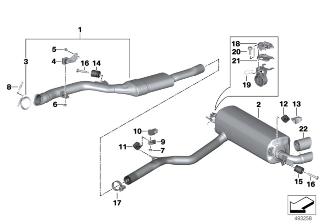 2020 BMW Z4 RUBBER MOUNTING Diagram for 18308699962