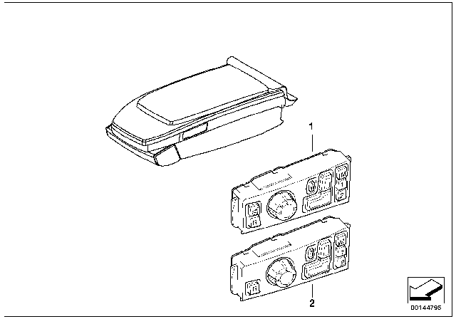 2002 BMW 745i Seat Adjustment Switch Diagram 2