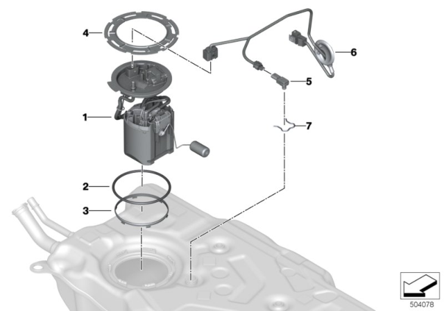 2020 BMW X3 Fuel Pump And Fuel Level Sensor Diagram