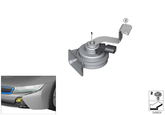 2016 BMW i8 Horn Diagram