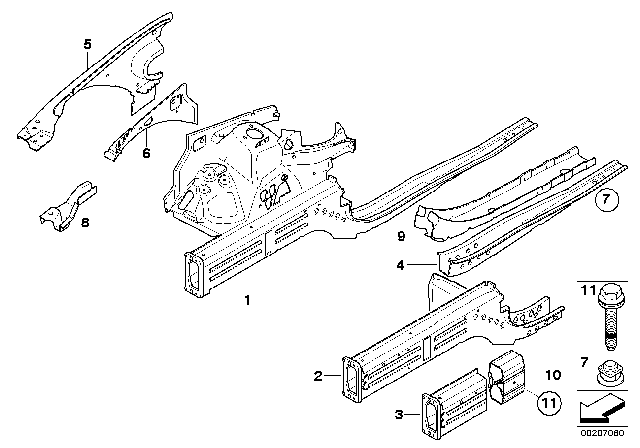 2012 BMW 335i Supporting Strut,Whl House, Exterior Left Diagram for 41217168979
