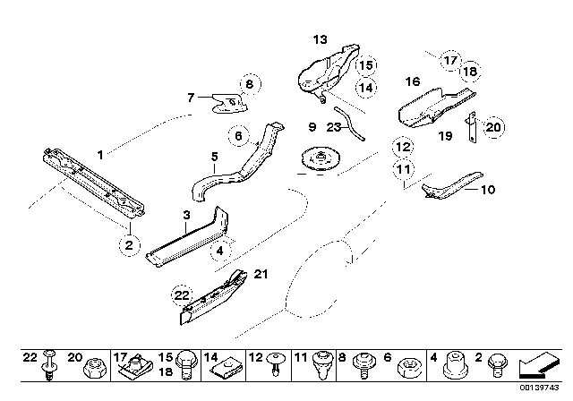 2005 BMW 745i Control Unit Cover, Left Diagram for 51717115225