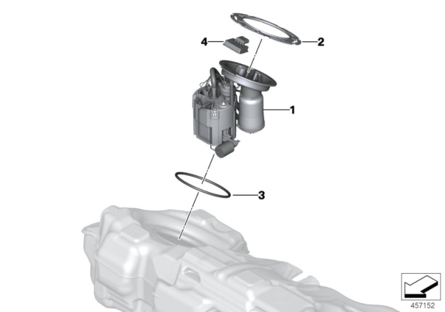 2019 BMW X2 Fuel Pump And Fuel Level Sensor Diagram