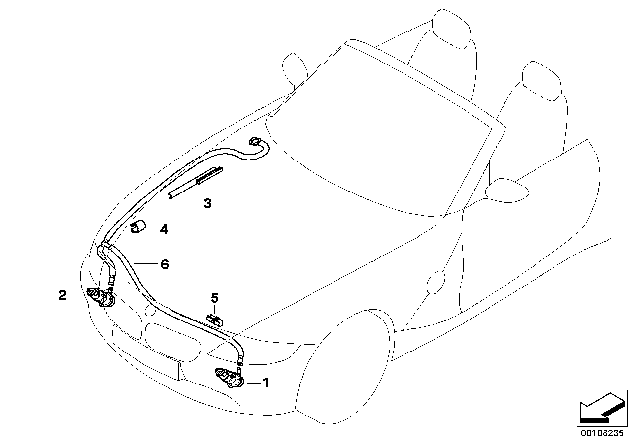 2012 BMW Z4 Single Parts For Head Lamp Cleaning Diagram