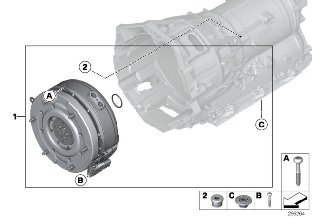 2013 BMW ActiveHybrid 5 Hybrid Drive (GA8P70H) Diagram 1