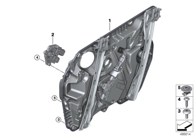 2020 BMW X3 Front Power Window Motor Diagram for 51337457250