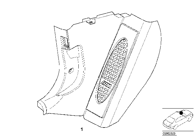 2002 BMW 325Ci Retrofit M Aluminum Foot Rest Diagram