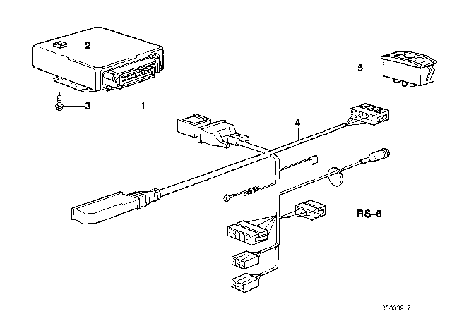 1987 BMW 735i Control Unit Egs, Programmed Diagram