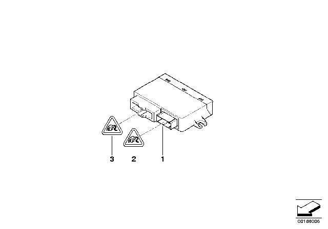 2008 BMW 128i Control Unit, Soft Top Module Diagram