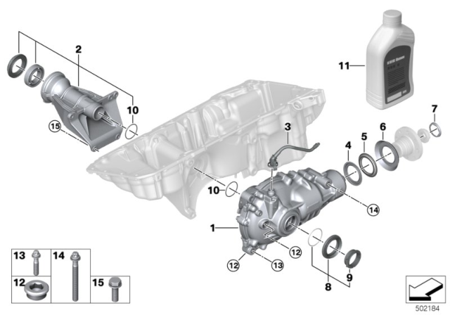 2020 BMW X6 Front Axle Differential Diagram