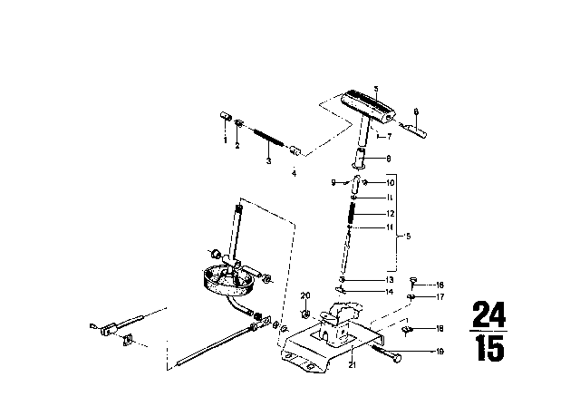 1975 BMW 2002 Shift Lever Diagram 2