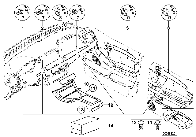 2005 BMW X5 High-Grade Wood Version Diagram 1