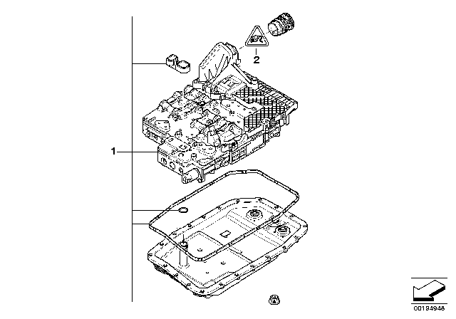 2011 BMW 328i Mechatronics & Mounting Parts (GA6HP19Z) Diagram 1