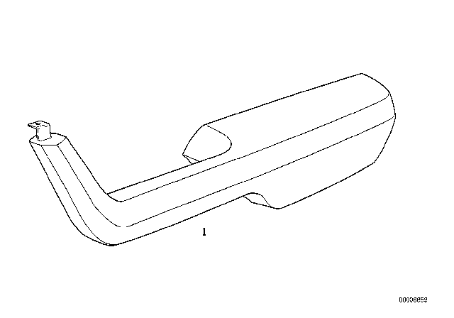 1975 BMW 530i Armrest, Front Diagram 2