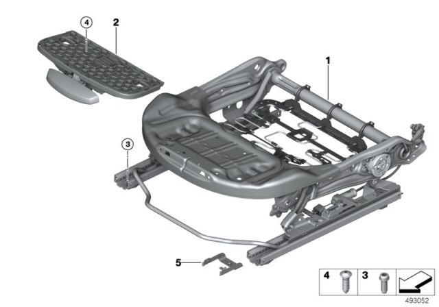 2019 BMW Z4 Seat, Front, Seat Frame Diagram 1