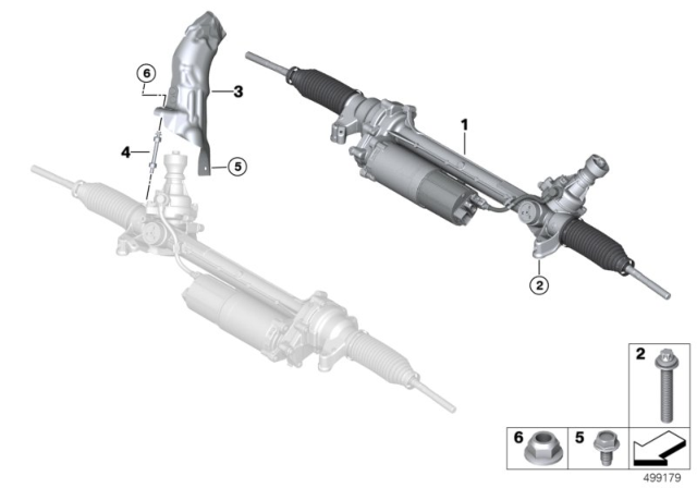 2020 BMW X7 STEERING GEAR, ELECTRIC Diagram for 32106899862